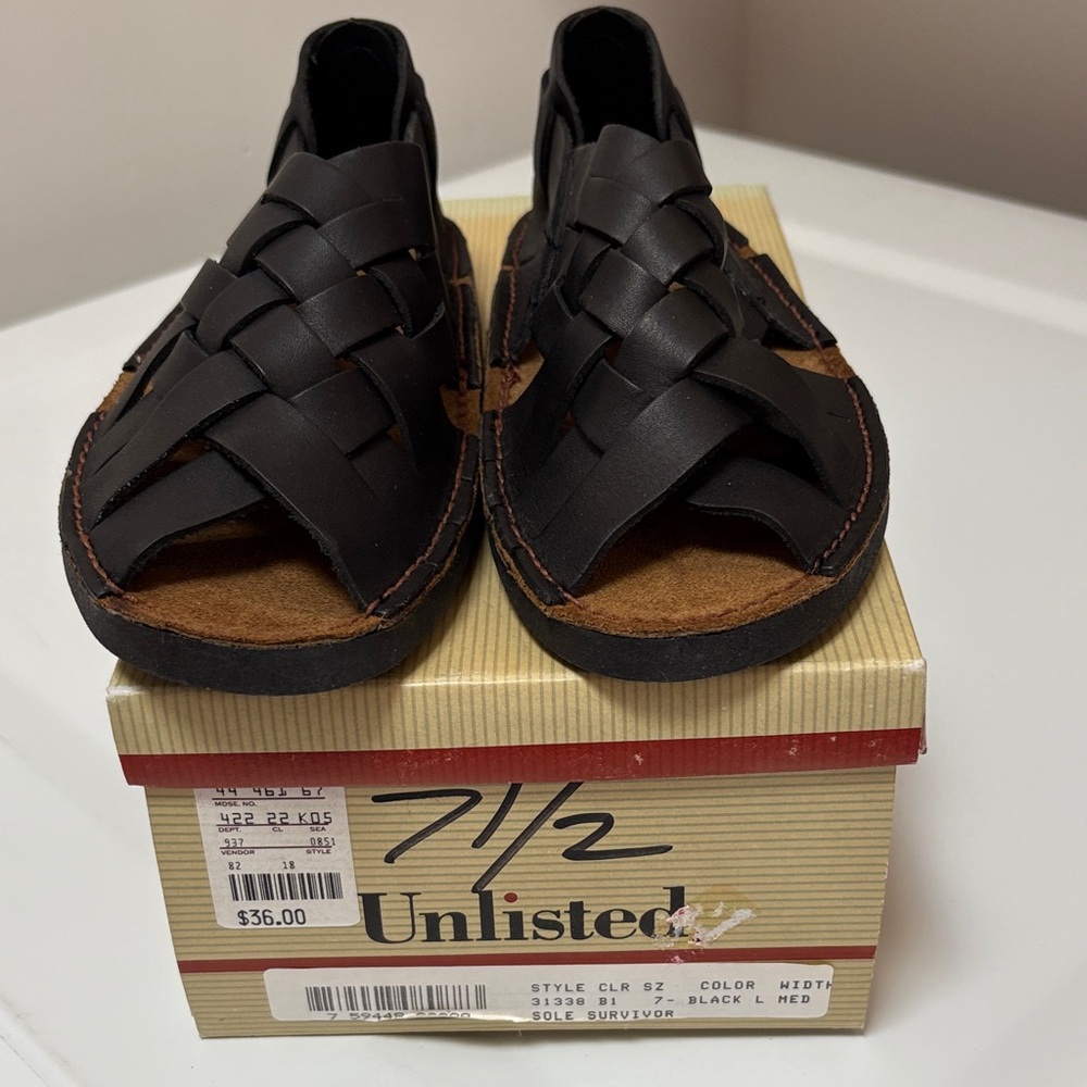 Unlisted Black Women's Woven Leather Espadrille Sandals